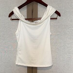 H&M Cream Cowl Neck Tank Top
